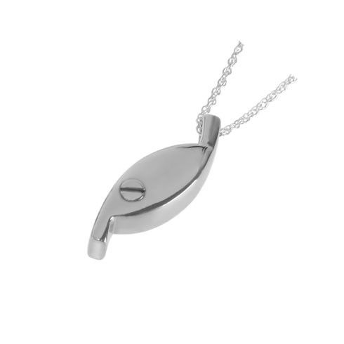 Slider CZ Silver Pendant Urn